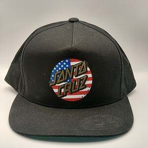 Santa Cruz Skateboards American Flag Dot Logo Snapback Hat